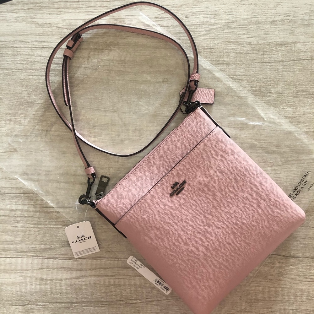 COACH KITT AURORA/PEWTER CROSSGRAIN LEATHER